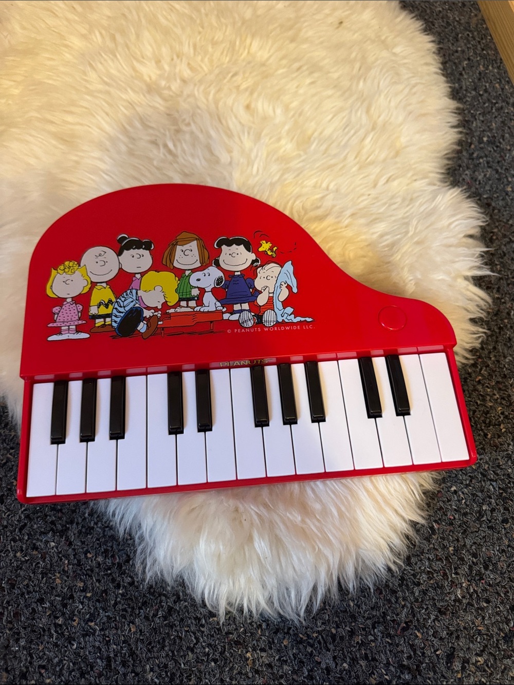 Peanuts Red Toy Piano with Character Art